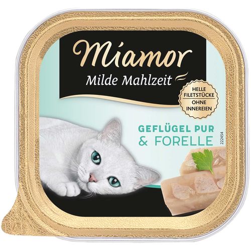 Miamor Milde Mahlzeit Geflügel Pur & Forelle 16x100g