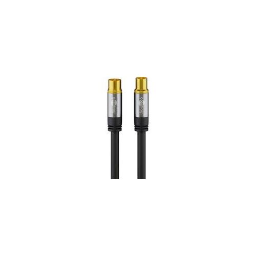 Antennenkabel (135dB typ), Koax-Buchse ></noscript> Koax-Stecker schwarz, 2 Meter