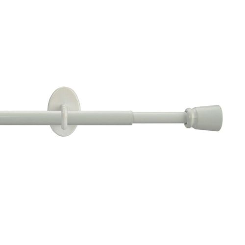 Bistrostange, Scheibengardinenstange Concav 8 mm Ø, weiß, ausziehbar 60-110 cm