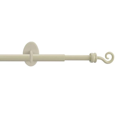 Bistrostange, Scheibengardinenstange Spirale 8 mm Ø, creme-weiß, ausziehbar 80-140 cm