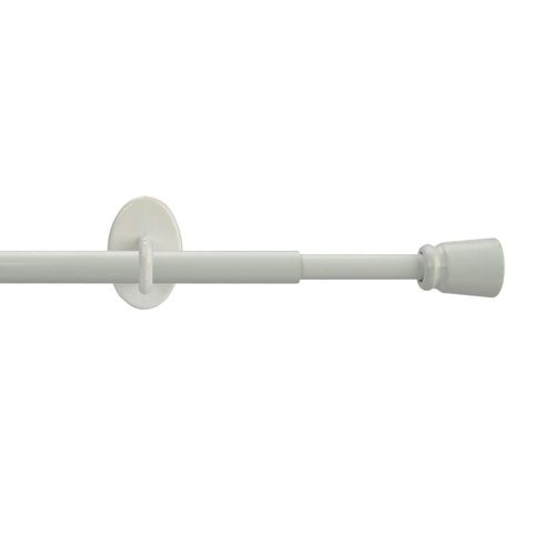 Bistrostange, Scheibengardinenstange Concav 8 mm Ø, weiß, ausziehbar 80-140 cm
