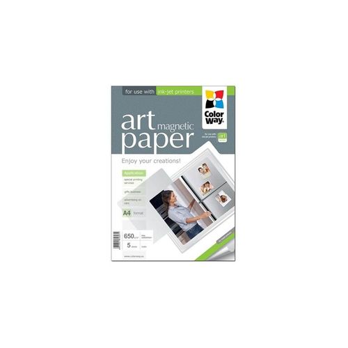 ColorWay ART magnetic - magnetic photo paper - matte - 5 sheet(s) - A4 - 650 g/m²