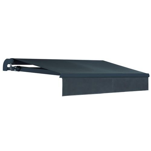 Markise , Terrasse, Balkon, Wasserabweisend ,UV beschichtet, extrem reißfest, Robuste Verarbeitung ,Prätensions - Aluminiumarme, Farbe: anthrazit-anthrazit , Maße :3,95 x 2.5 m , Modell: Sunshine von Jet-Line