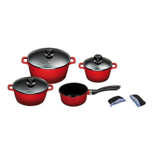 Topf-Set KING Töpfe rot (rot, schwarz) Topfsets Topf Induktion