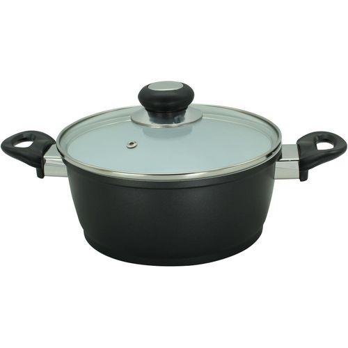 Fleischtopf KRÜGER "Oslo" Töpfe schwarz Fleischtöpfe Topf Greblon Creamic Beschichtung, Induktion