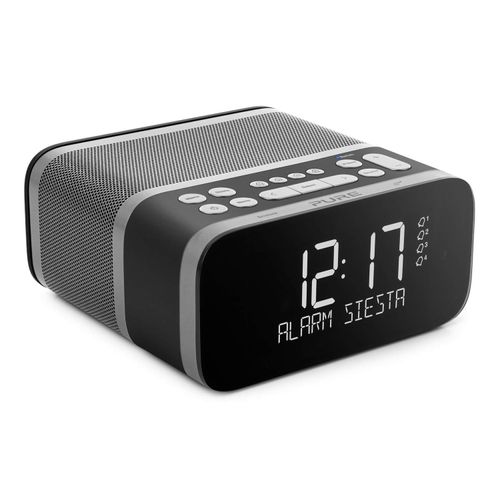 Pure Siesta S6 Radio Uhr Analog & Digital Schwarz