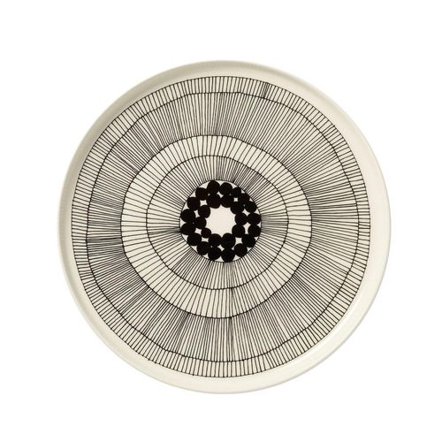 Marimekko - Siirtolapuutarha Teller, Ø 25 cm, weiß / schwarz