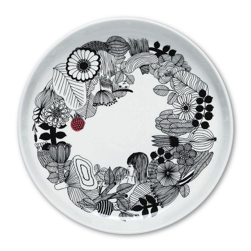 Marimekko - Siirtolapuutarha Teller Ø 32 cm, schwarz / weiß
