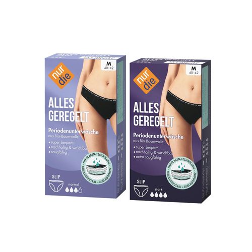 NUR DIE Damen Perioden-Slip Alles Geregelt Set Tag + Nacht 2er Pack
