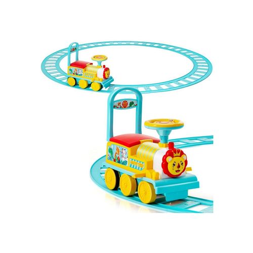 COSTWAY Spielzeug-Eisenbahn 6V Kinder Modelleisenbahn