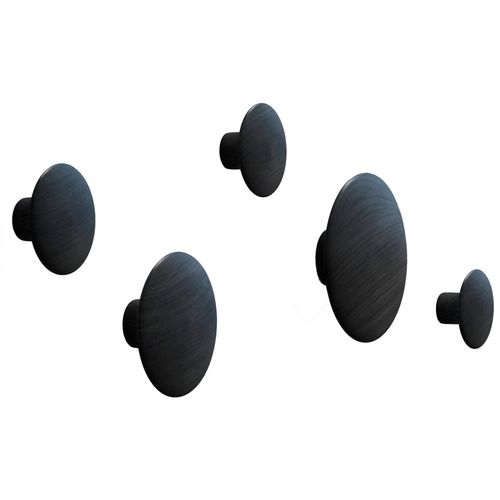 Muuto - Wandhaken \"The Dots\"" 5er-Set, schwarz"