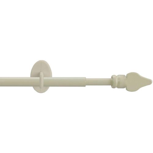Bistrostange, Scheibengardinenstange Spitze 8 mm Ø, creme-weiß, ausziehbar 60-110 cm