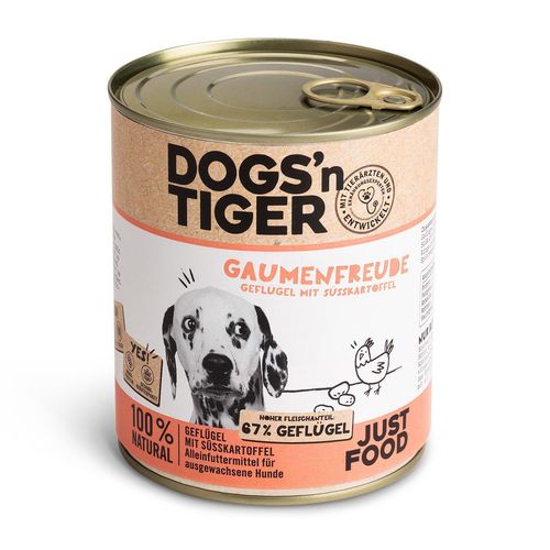 Dogs’n Tiger Gaumenfreude Nassfutter Geflügel mit Süßkartoffel 6x800g