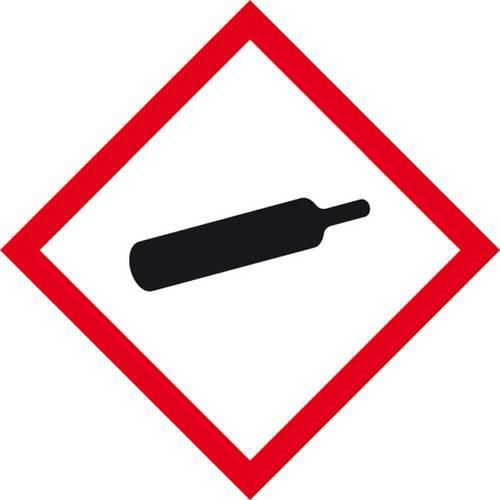 SafetyMarking 31.B1029 GHS-Gefahrenpiktogramm 04 Gasflasche Folie selbstklebend (B x H) 74 mm x 74 mm 500 St.