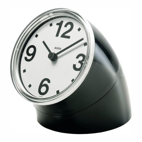 Alessi - Cronotime Tischuhr, schwarz