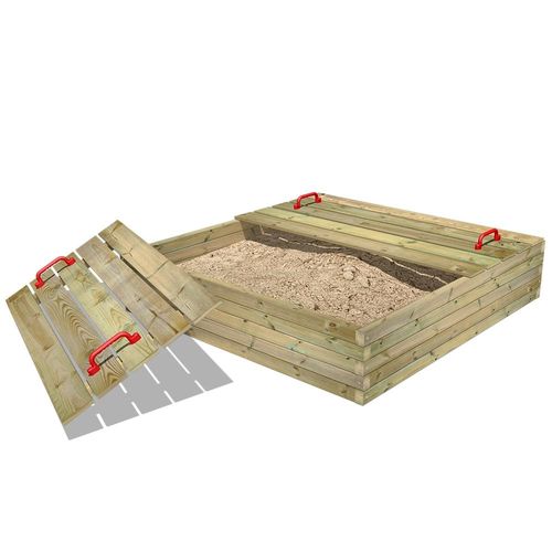 BuddyBox Zandbak met deksel 160x160x36 cm