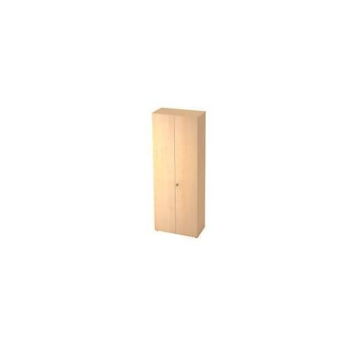 Garderobenschrank Topas Line, 6 Ordnerhöhen, abschließbar, B 800 x T 420 x H 2156 mm, Ahorn-Dekor