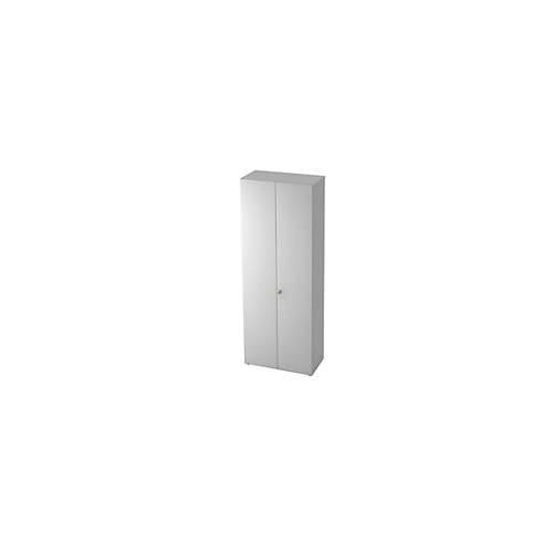 Garderobenschrank Topas Line, 6 Ordnerhöhen, abschließbar, B 800 x T 420 x H 2156 mm, lichtgrau