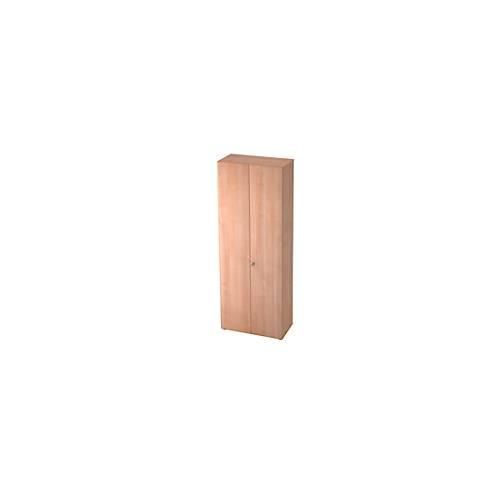 Garderobenschrank Topas Line, 6 Ordnerhöhen, abschließbar, B 800 x T 420 x H 2156 mm, Nussbaum