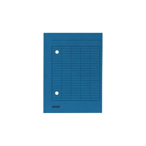 Dokumentenmappe FALKEN, DIN A4, 2-seitiger Gitterdruck, B 231 x H 318 mm, Karton, blau