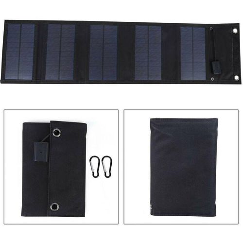 20W Solarpanel, faltbar, tragbar, Solarladegerät, wasserdichtes Solarpanel mit USB-Anschlüssen, monokristallines Solarpanel, Solarladung – Dewin