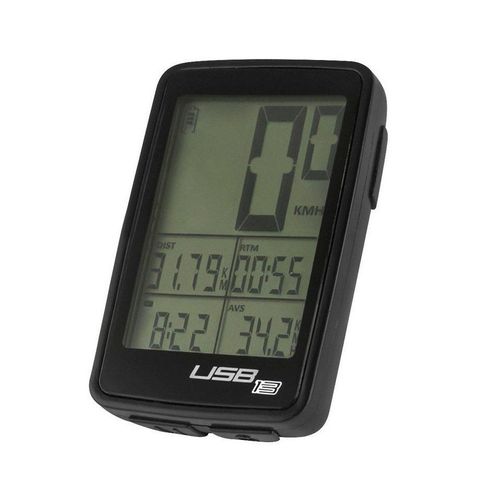 FORCE Fahrradcomputer FORCE Computer USB 13F drahtlos schwarz