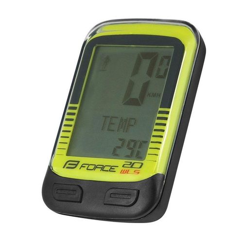 FORCE Fahrradcomputer Computer FORCEWLS 20f drahtlos /gelb