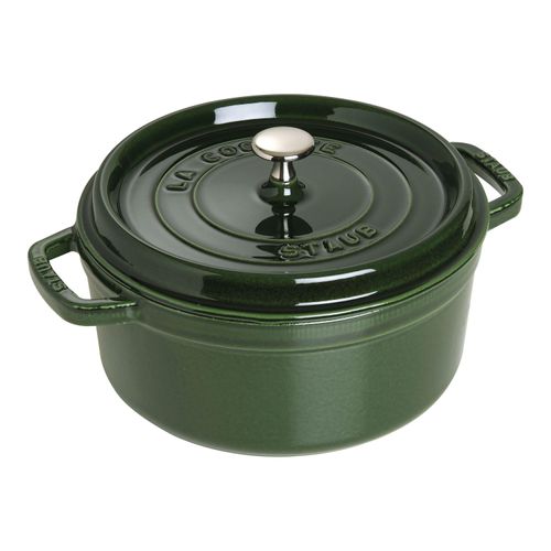 Staub La Cocotte 26 cm, rund, Basilikum-Grün, Gusseisen