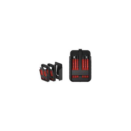 Bit-Satz slimBit electric rot, 12-teilig