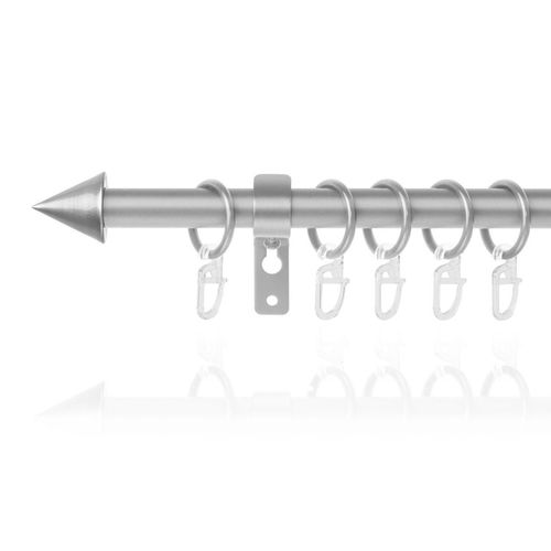Gardinenstange Kegel, 16 mm, ausziehbar 130 - 240 cm - Silber