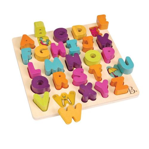 B. TOYS Puzzle Buchstabenpuzzle aus Holz 26-teilig