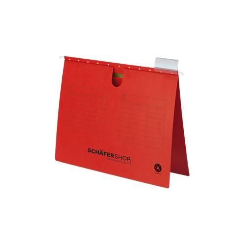 Schäfer Shop Select Hängehefter, DIN A4, Heftzunge oben, rot, 25 Stück