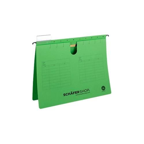 Schäfer Shop Select Hängehefter, DIN A4, Heftzunge oben, grün, 25 Stück