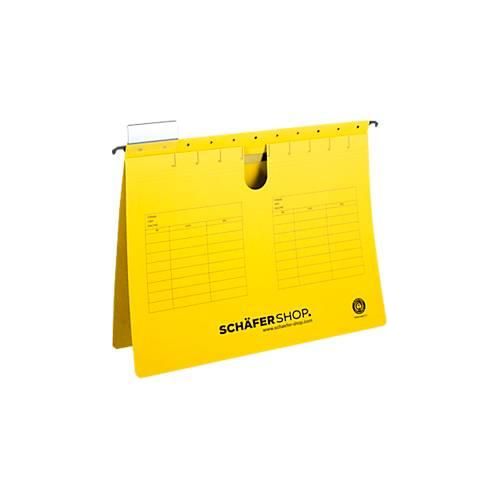 Schäfer Shop Select Hängehefter, DIN A4, Heftzunge oben, gelb, 25 Stück