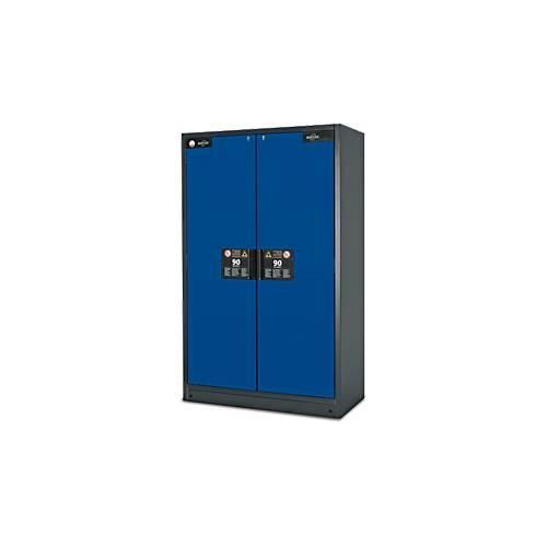 Sicherheitsschrank Typ 90 Asecos Q-CLASSIC-90 asecos, B 1200 mm, 3 Böden, enzianblau