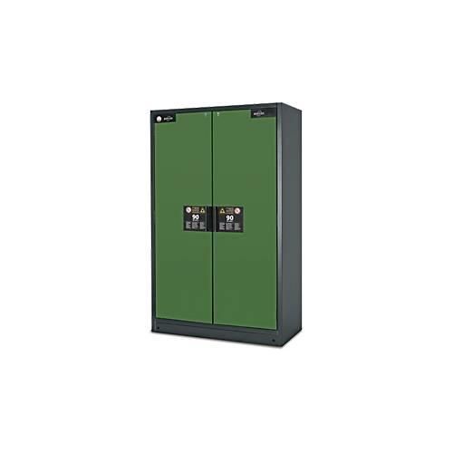 Sicherheitsschrank Typ 90 Asecos Q-CLASSIC-90 asecos, B 1200 mm, 3 Böden, resedagrün