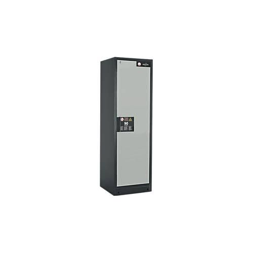 Sicherheitsschrank Typ 90 Asecos Q-CLASSIC-90, B 600 mm, Tür rechts, 3 Böden, lichtgrau