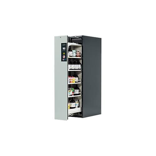 Sicherheitsschrank Typ 90 Asecos V-MOVE-90, 1 Vertikalauszug, Anthrazitgrau/Lichtgrau