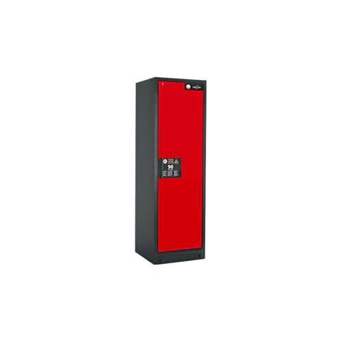 Sicherheitsschrank Typ 90 Asecos Q-CLASSIC-90, B 600 mm, Tür rechts, 3 Böden, verkehrsrot