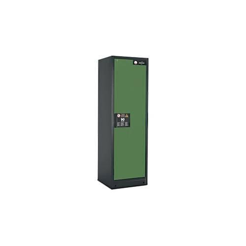 Sicherheitsschrank Typ 90 Asecos Q-CLASSIC-90, B 600 mm, Tür rechts, 3 Böden, resedagrün