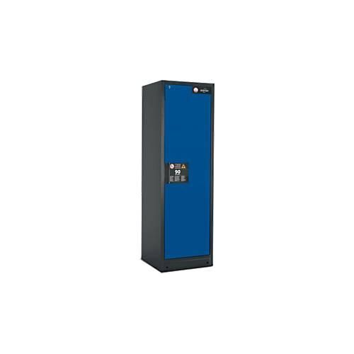Sicherheitsschrank Typ 90 Asecos Q-CLASSIC-90, B 600 mm, Tür rechts, 6 Auszüge, enzianblau