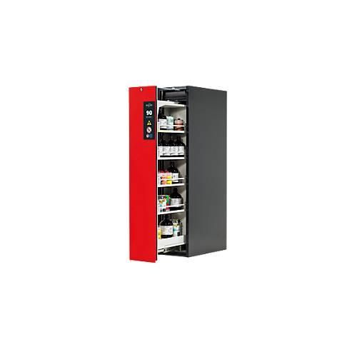 Sicherheitsschrank Typ 90 Asecos V-MOVE-90, 1 Vertikalauszug, Anthrazitgrau/Verkehrsrot