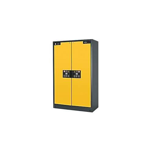 Sicherheitsschrank Typ 90 Asecos Q-CLASSIC-90 asecos, B 1200 mm, 3 Böden, sicherheitsgelb