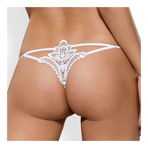 Obsessive String brodé Luiza Blanc L/XL