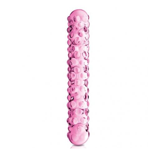 Glossy Toys Gode en verre texturé Glossy N°6 Rose