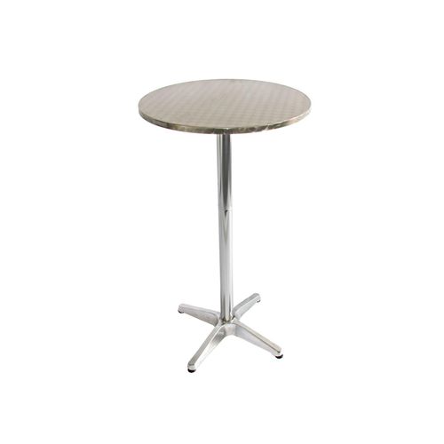 Alu-Stehtisch + Bistrotisch, höhenverstellbar 70/110cm, Ø=60cm ~ Basismodell