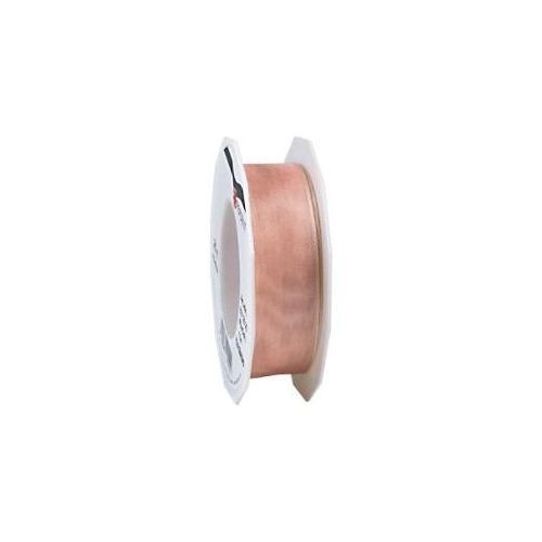 PRAESENT Organza 6072525-134 Pfirsich 25 mm x 25 m 2 Stück