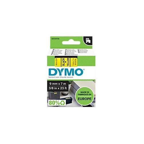 DYMO D1 Beschriftungsband Authentisch 40918 S0720730 Selbsthaftend Schwarz auf Gelb 9 mm x 7 m