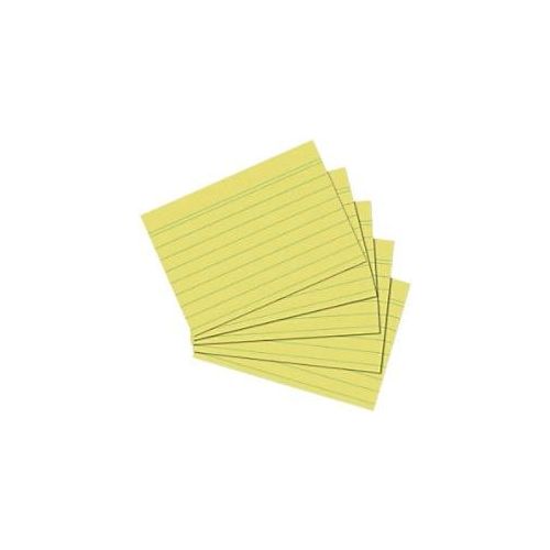 herlitz Karteikarten DIN A6 100 Karten Gelb 14,8 x 10,5 cm 100 Stück