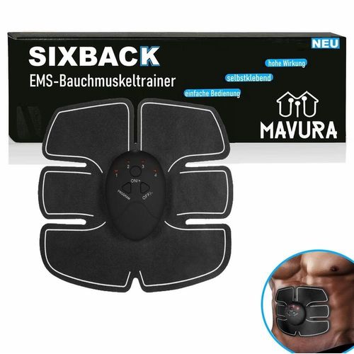 MAVURA EMS-Bauchmuskeltrainer SIXBACK Sixpack EMS Trainer Bauchmuskeltrainer Elektro